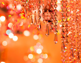 Vintage crystal lamp details