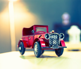 Great red oldtimer vintage car