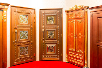 Classic interior and front wooden doors
