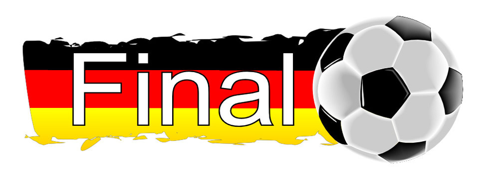 Fußball mit Deutschlandfahne Final