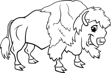 bison american buffalo coloring page © Igor Zakowski