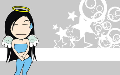 angel cute chubi girl cartoon background6