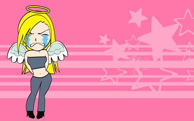 angel cute chubi girl cartoon background1