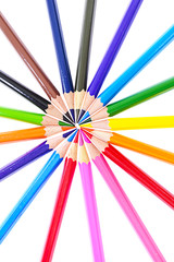 Naklejka premium Colored Pencil Isolated on White Background.