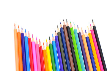 Colored Pencil Isolated on White Background.