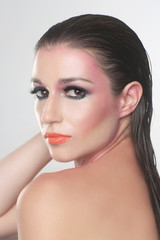 Obraz premium Stunning Woman With Clean and Perfect Make Up