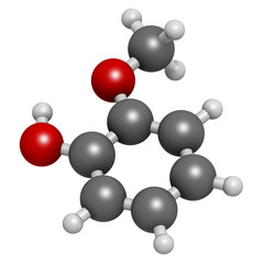 Guaiacol aromatic molecule. Responsible for smoky taste.
