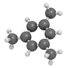Mesitylene aromatic hydrocarbon molecule.