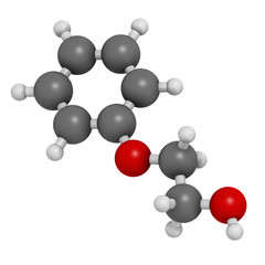 Phenoxyethanol preservative molecule. Used in cosmetics.