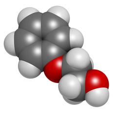 Phenoxyethanol preservative molecule. Used in cosmetics.