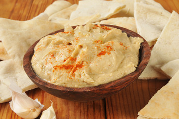 Hummus and pita bread