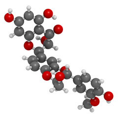 Silibinin (silybin) milk thistle molecule. 