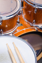 Drumsticks on drum