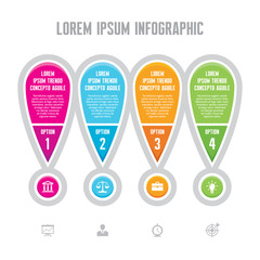 Infographic Business Concept for Presentation - Numbered Options