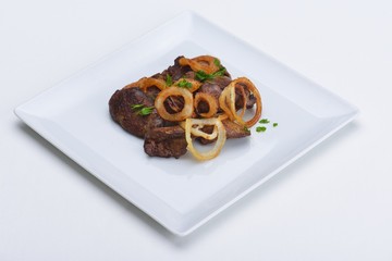 grilled fresh meat and vegetables