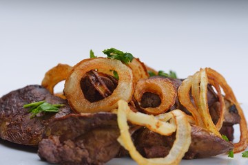 grilled fresh meat and vegetables