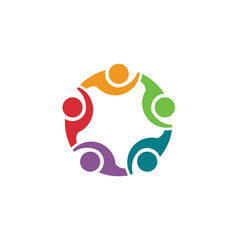 Team 5 congress.Concept group of connected people