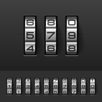 Combination, code lock numbers