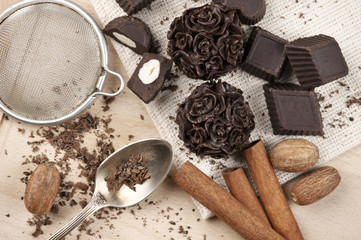 Homemade chocolate candies