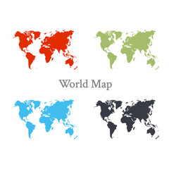 World map set in different color