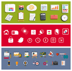 Workplace office and business work elements set