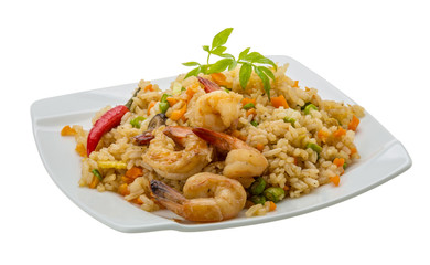 Fried rice with shrimps