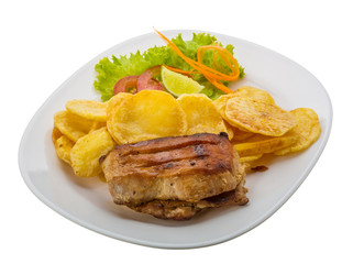 Grilled pork with potato
