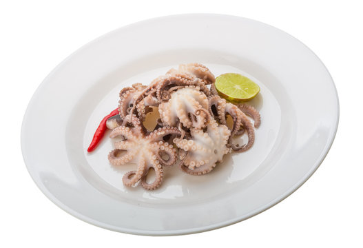Boiled octopus