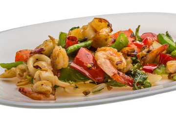 Seafood with vegetables