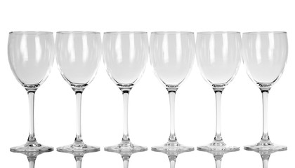 Empty wineglasses
