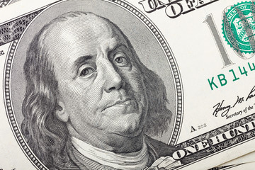 One hundred dollar bill macro