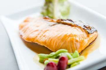 Salmon teriyaki