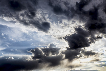 Blue sky after raining