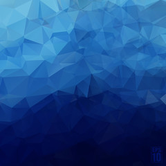 Obraz premium Abstract geometric background of triangles in blue colors.