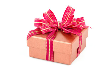 Gift box isolated white background