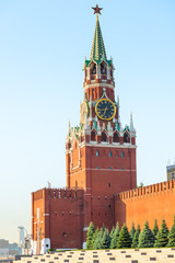 Fototapeta na wymiar Sights of Moscow Kremlin's Spassky Tower