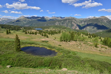 Fototapeta na wymiar The San Juan Mountains in Colorado, United State's in July.