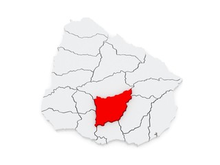 Map of Florida. Uruguay.