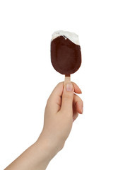 Female hand holding two ice cream
