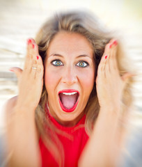 Excited woman