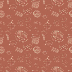 seamless pattern with sweets