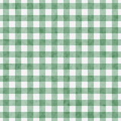 Pale Green Gingham Pattern Repeat Background