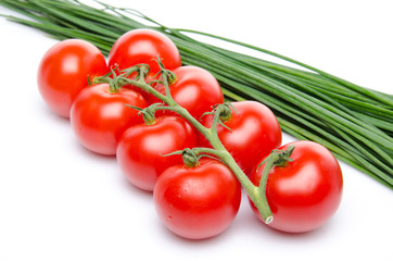 Cluster tomatoes with chive