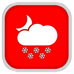 Partly to mainly cloudy with snow at night sign