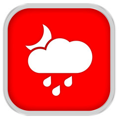 Cloudy at night with small amount of rain sign