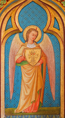 Bruges - Archangel Gabriel from side altar in st. Giles church