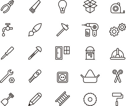 Carpenter tools icons