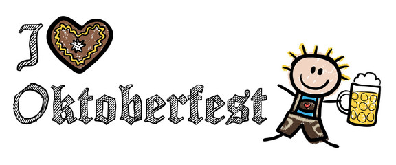 I LOVE OKTOBERFEST mit Wiesn-Kellner