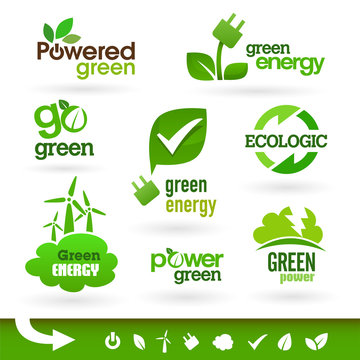 Bio - Ecology - Green icon set