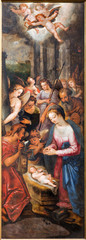 Mechelen - Nativity - triptych Resurrection in cathedral
